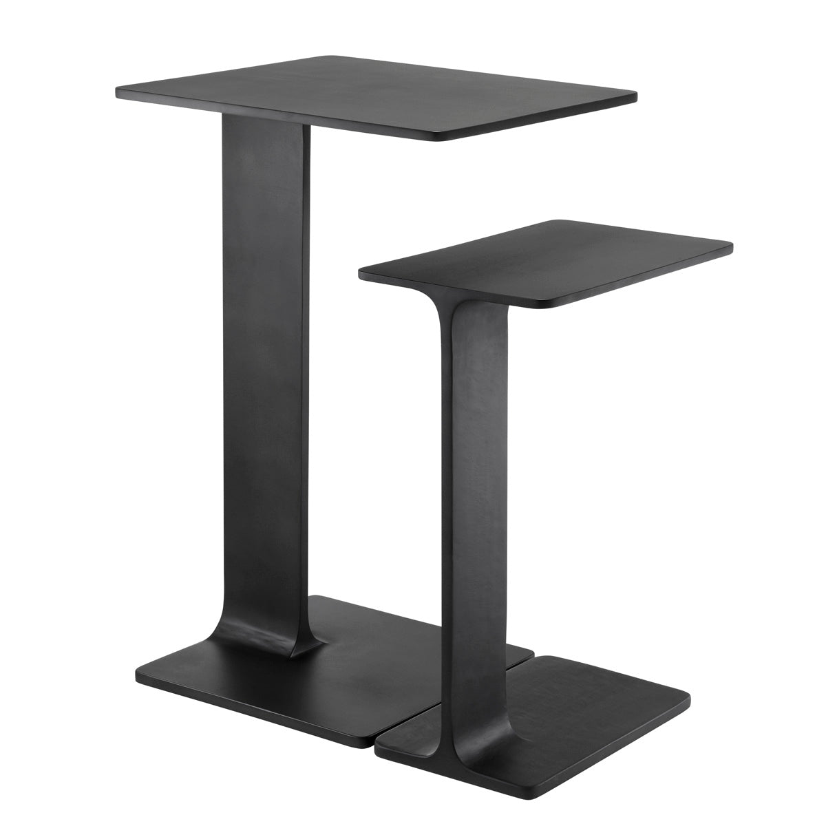 Side Table Smart black finish set of 2