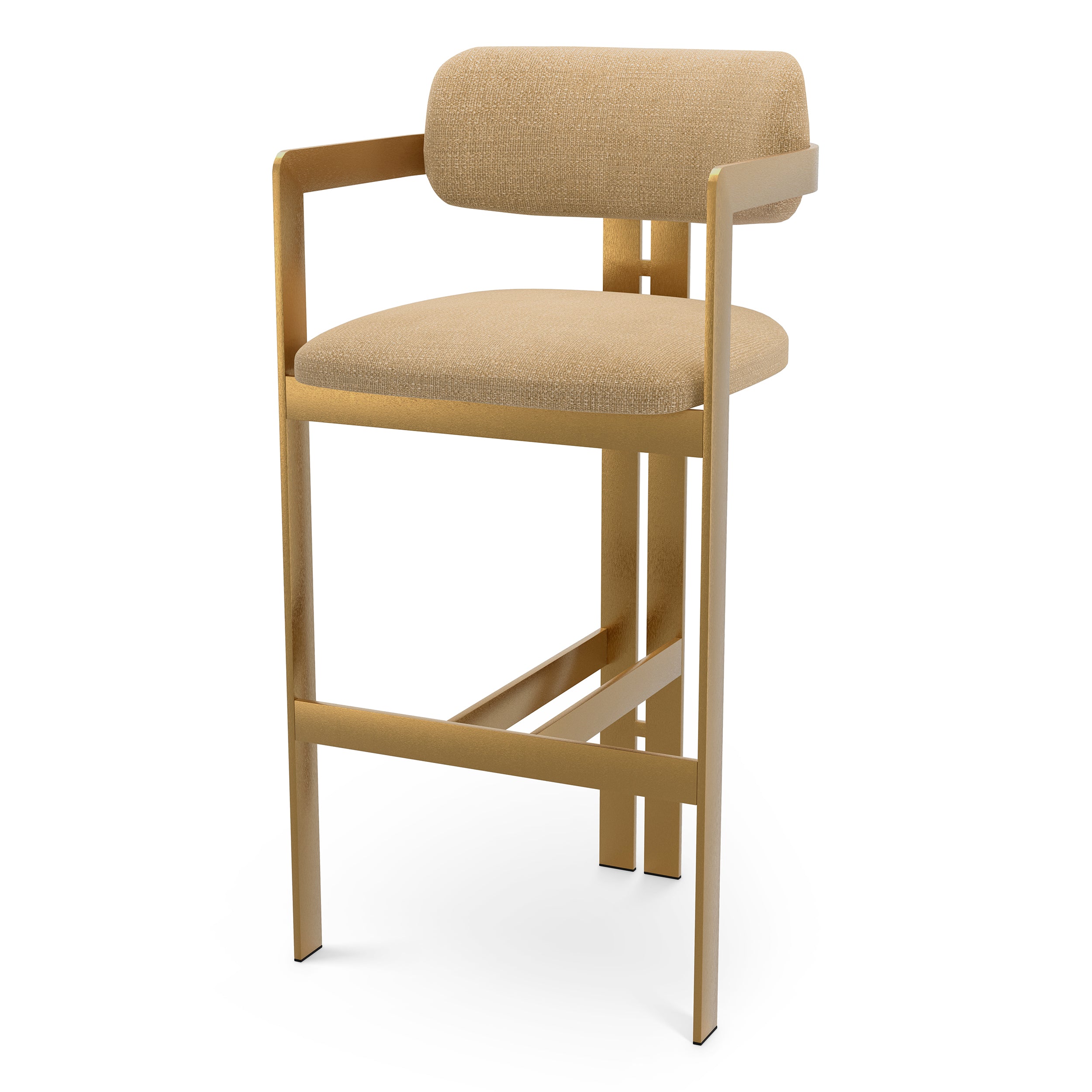 Bar Stool Donato brushed brass finish stratfort honey