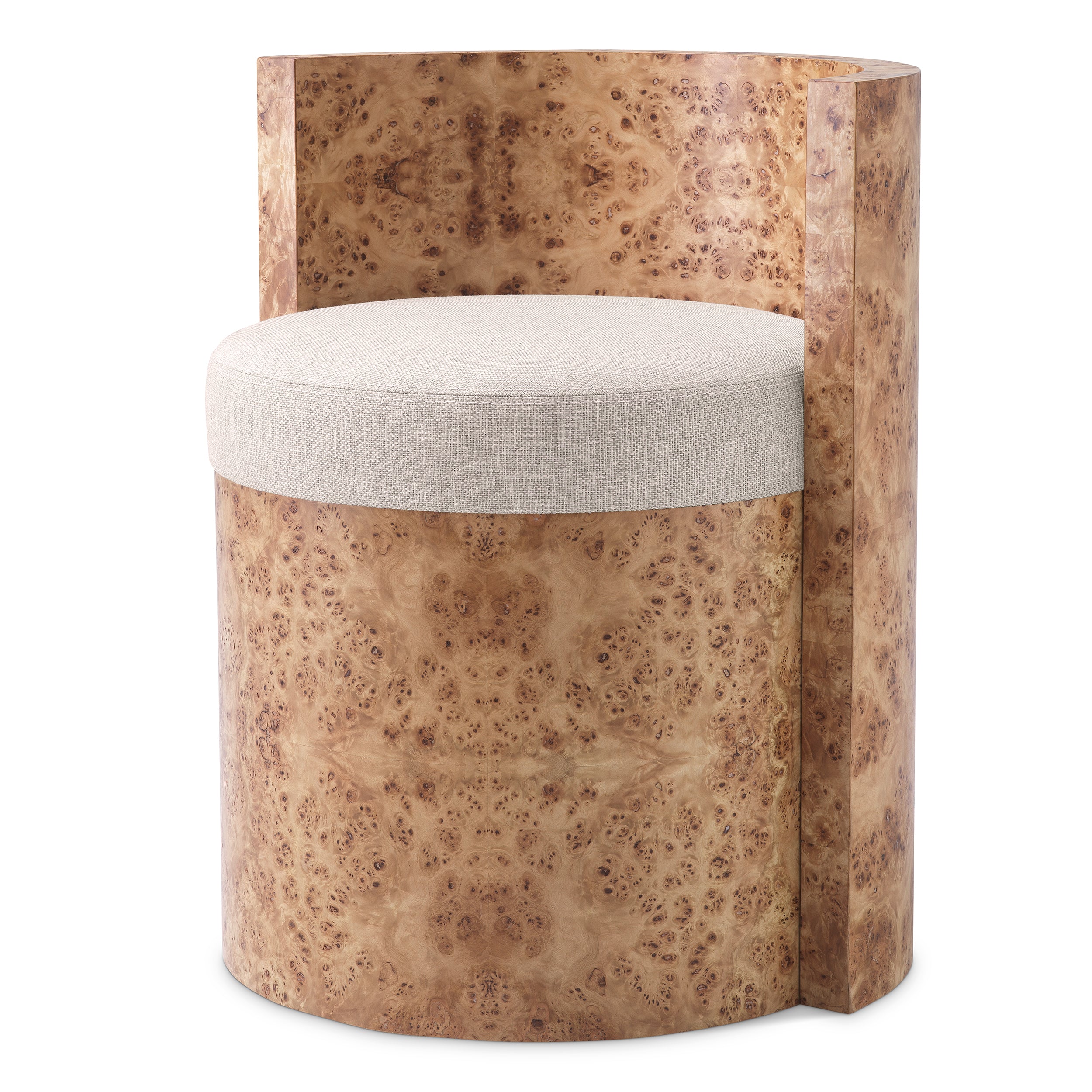 Chair Arcadia light brown mappa burl veneer loki natural