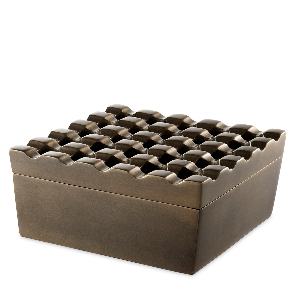 Ashtray Deluxe dark antique brass finish