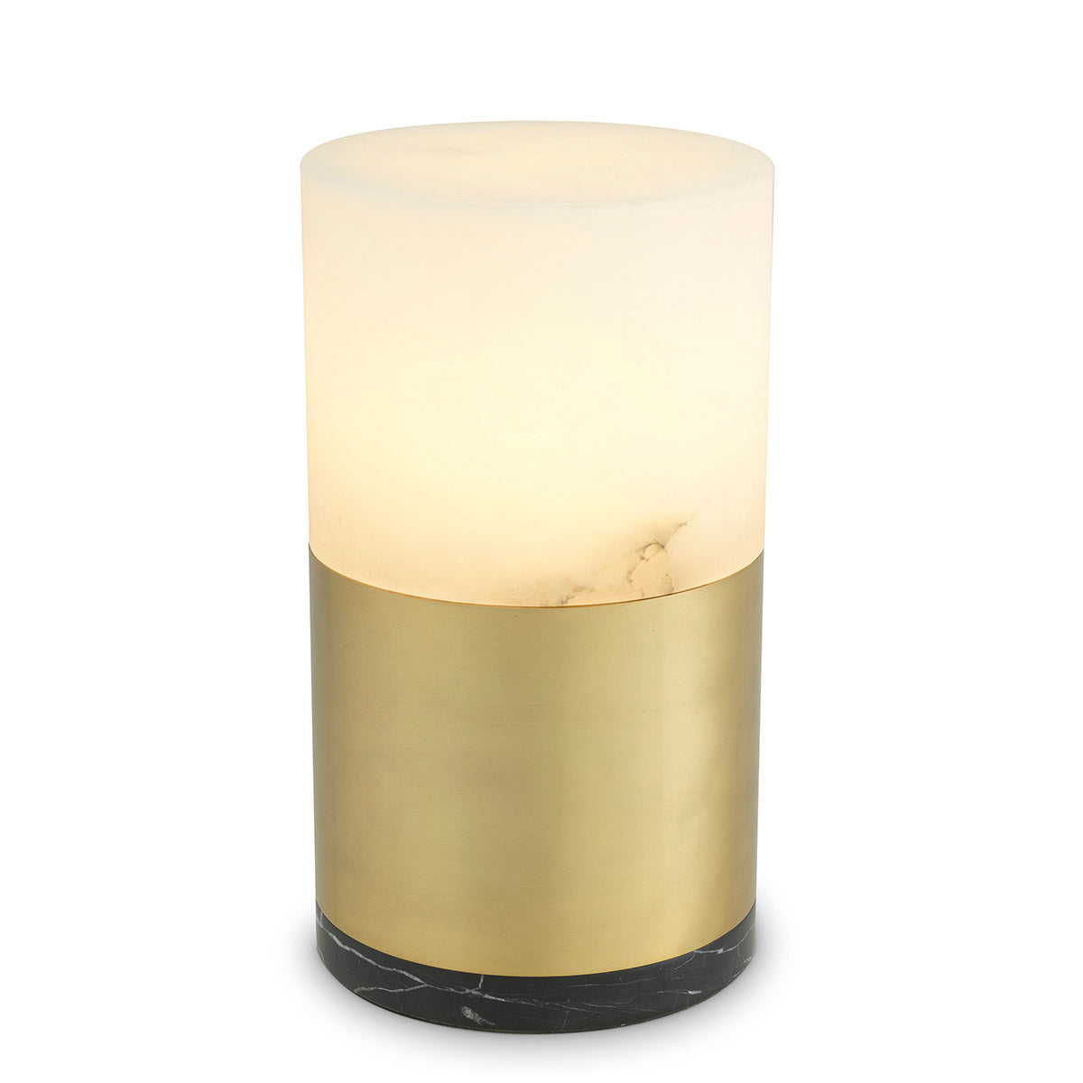 Table Lamp McLean ø 20 cm alabaster antique brass finish