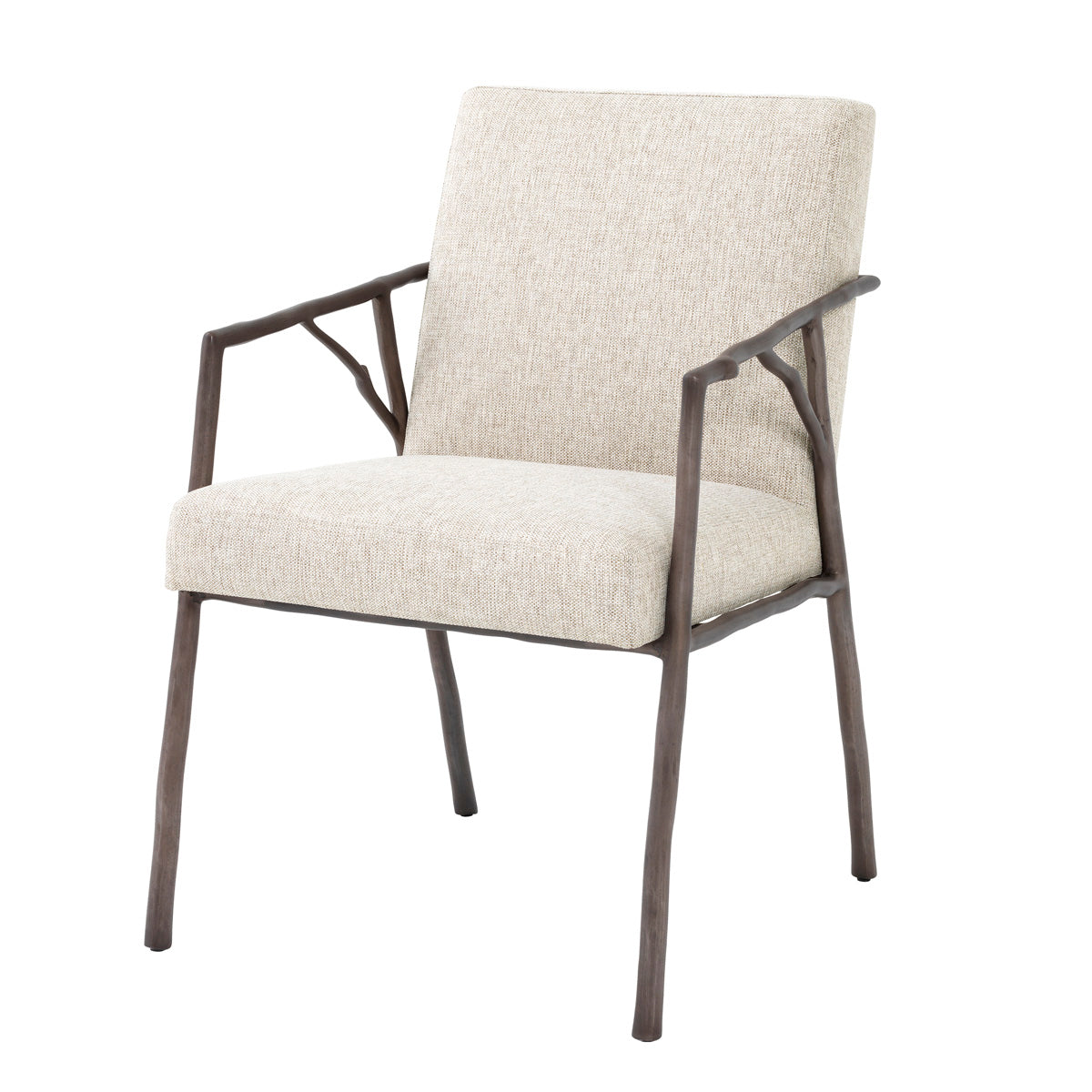 Dining Chair Antico medium bronze finish loki natu