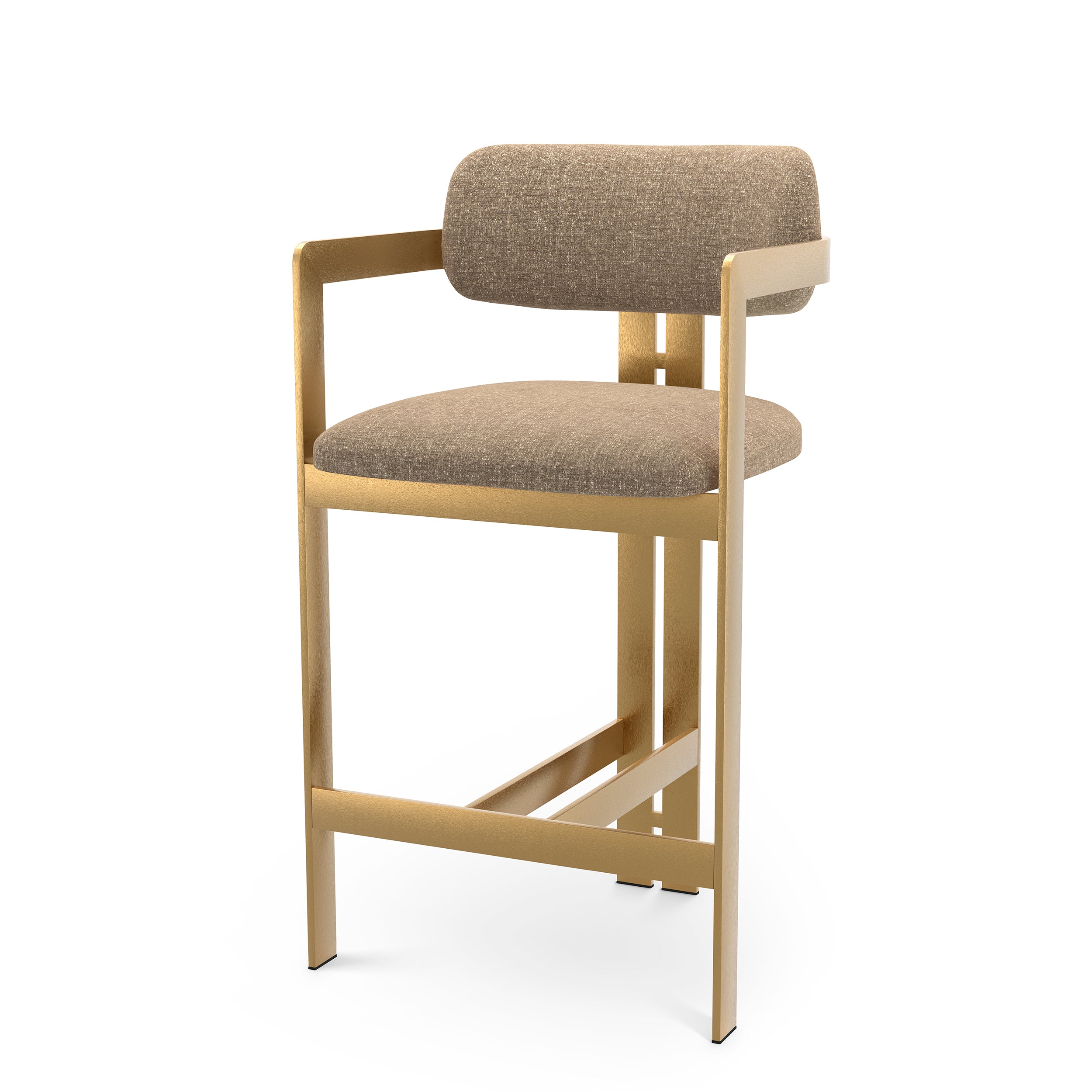 Counter Stool Donato brushed brass finish hastings brown