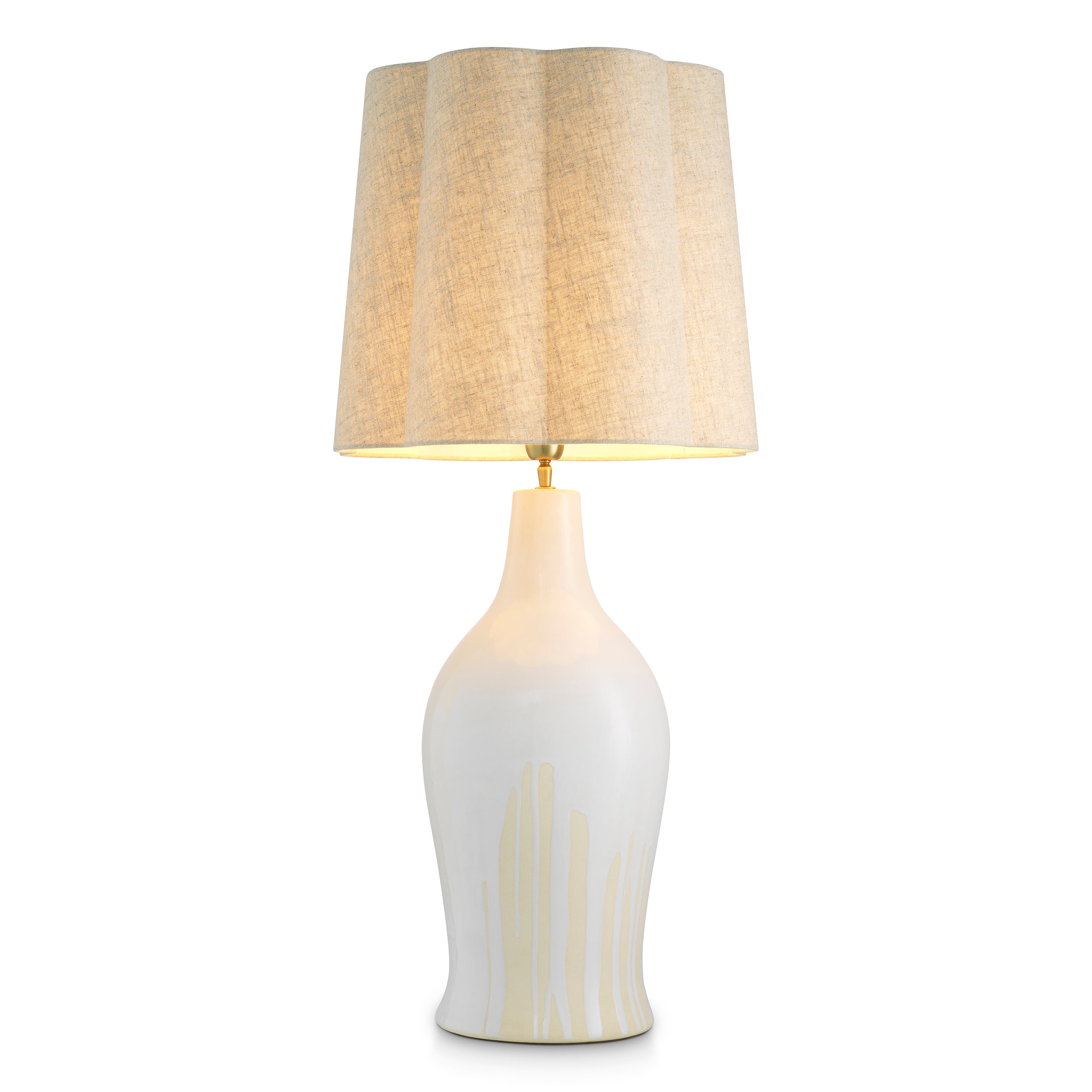 Table Lamp Beatriz white finish incl shade