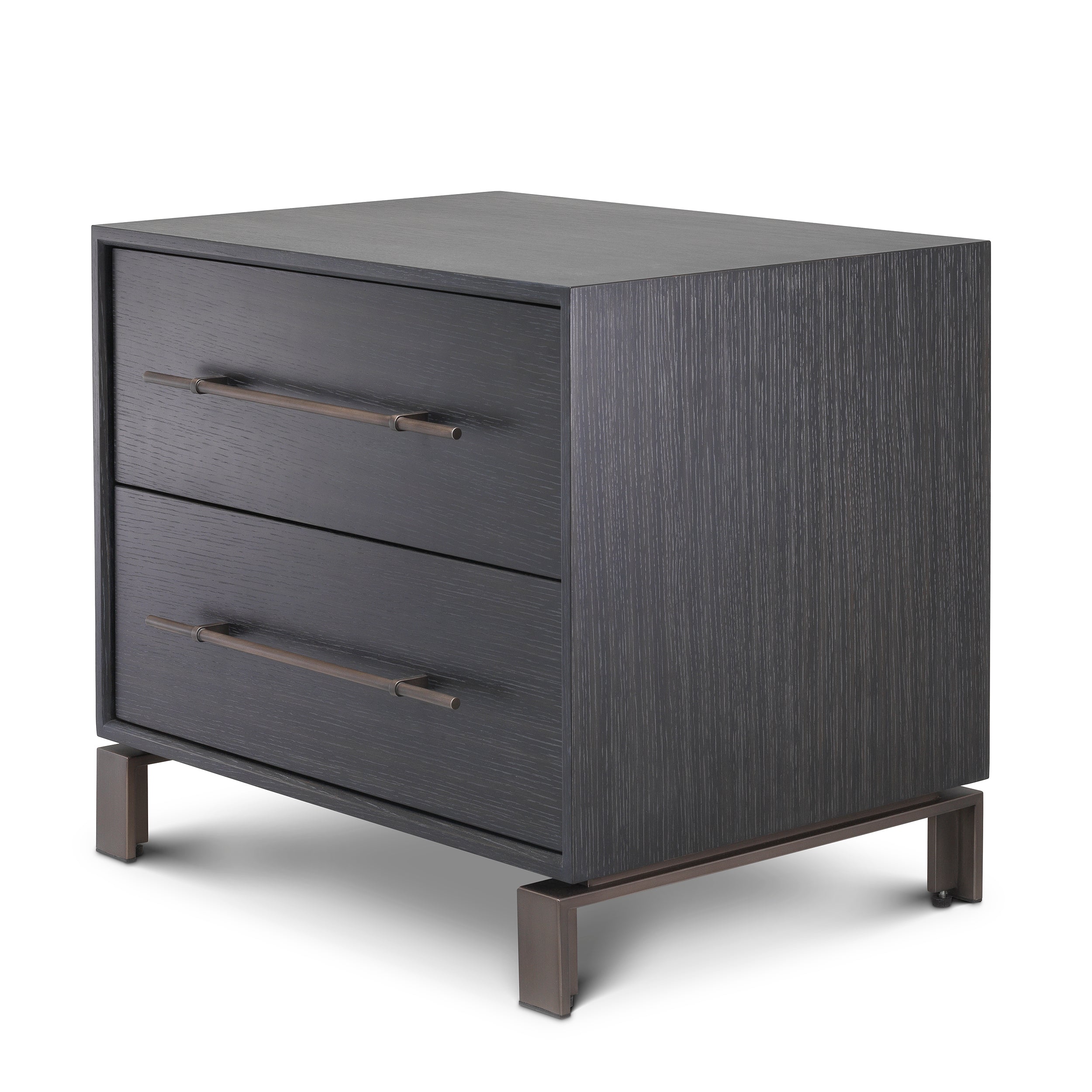 Nightstand Canova charcoal grey oak veneer