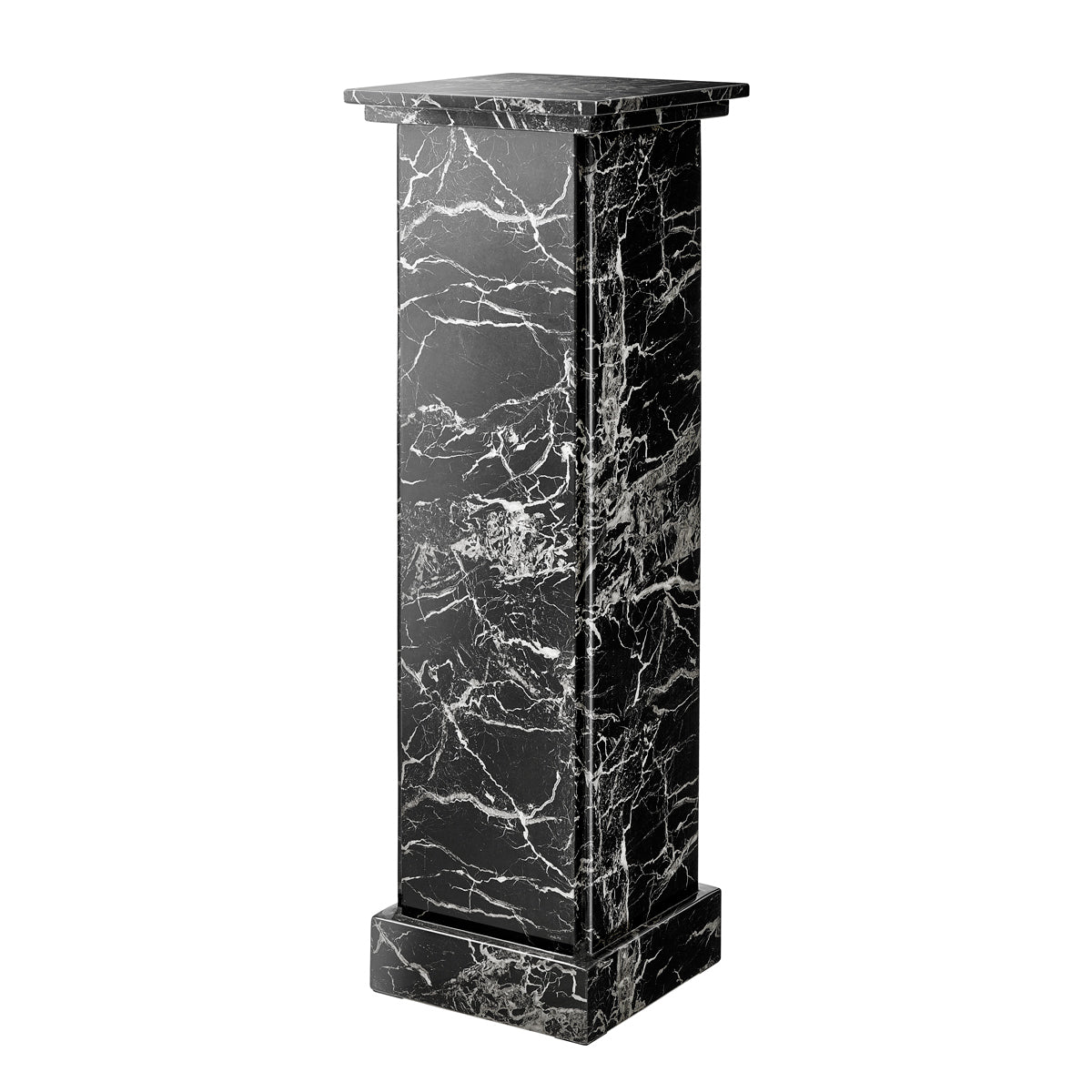 Column Caselli black faux marble