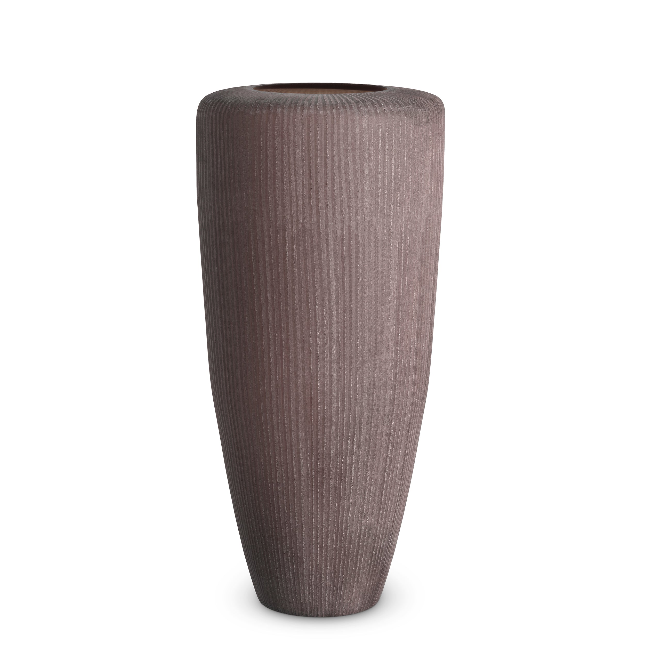 Vase Isandro L stone finish glass