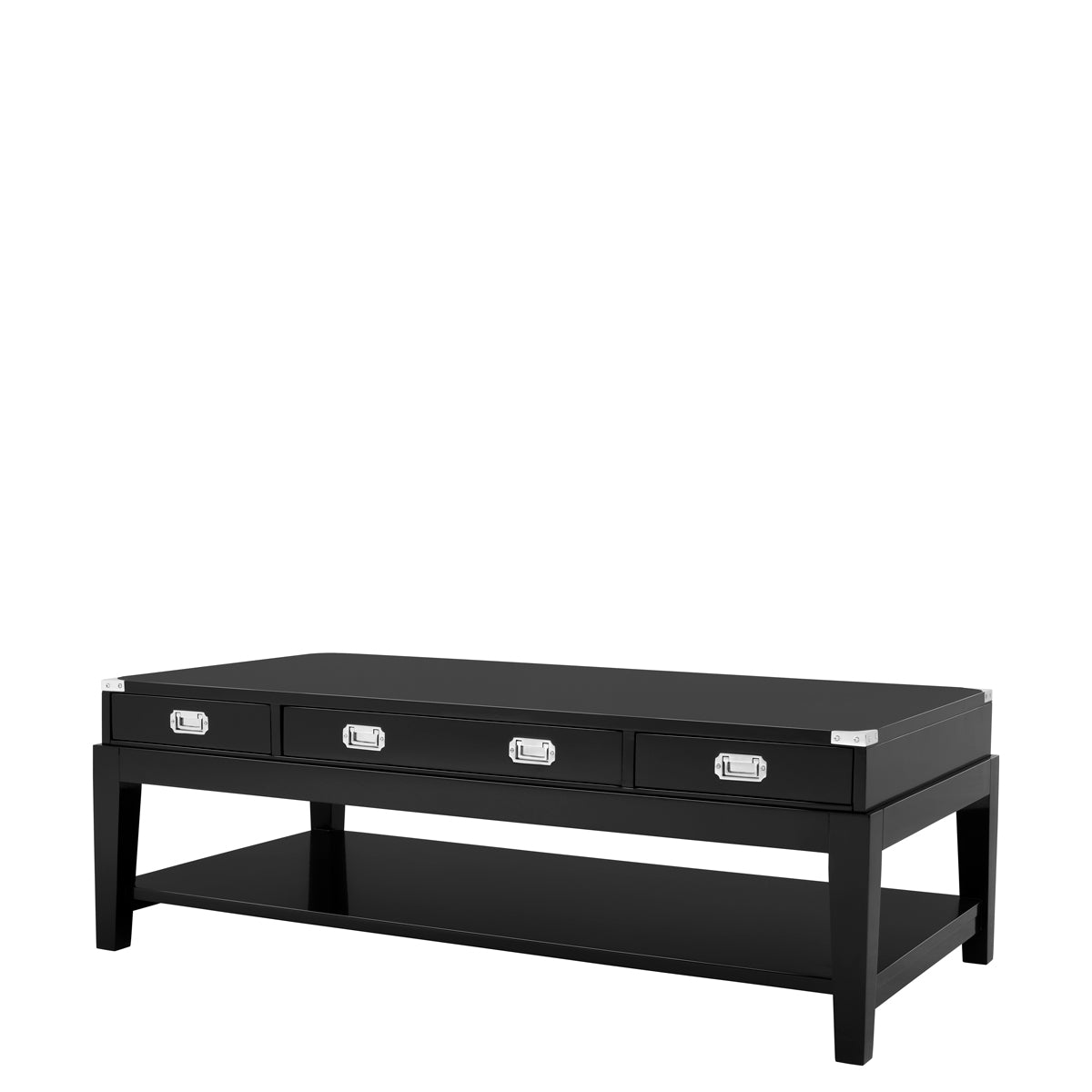 Coffee Table Military waxed black finish
