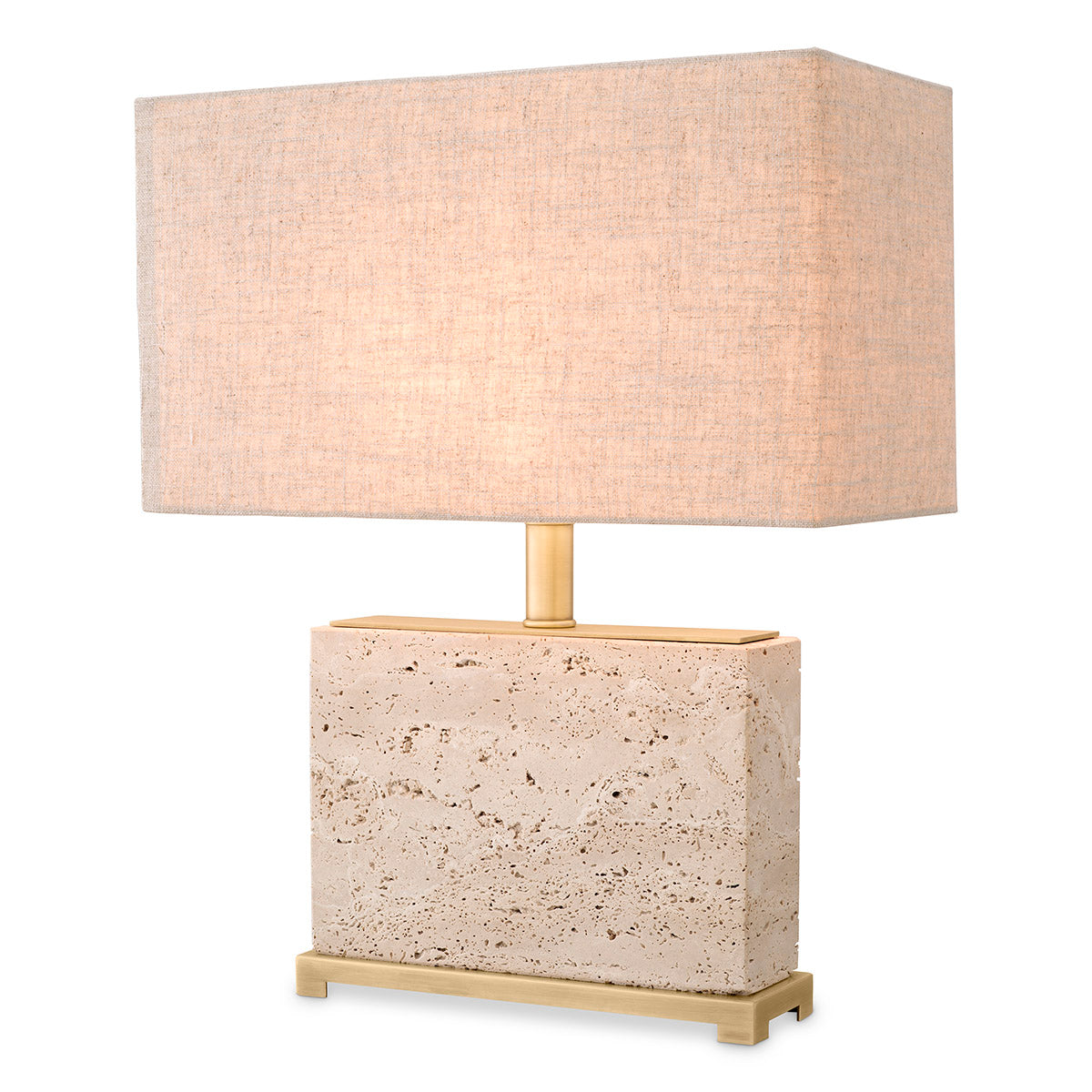 Table Lamp Newton S travertine incl shade