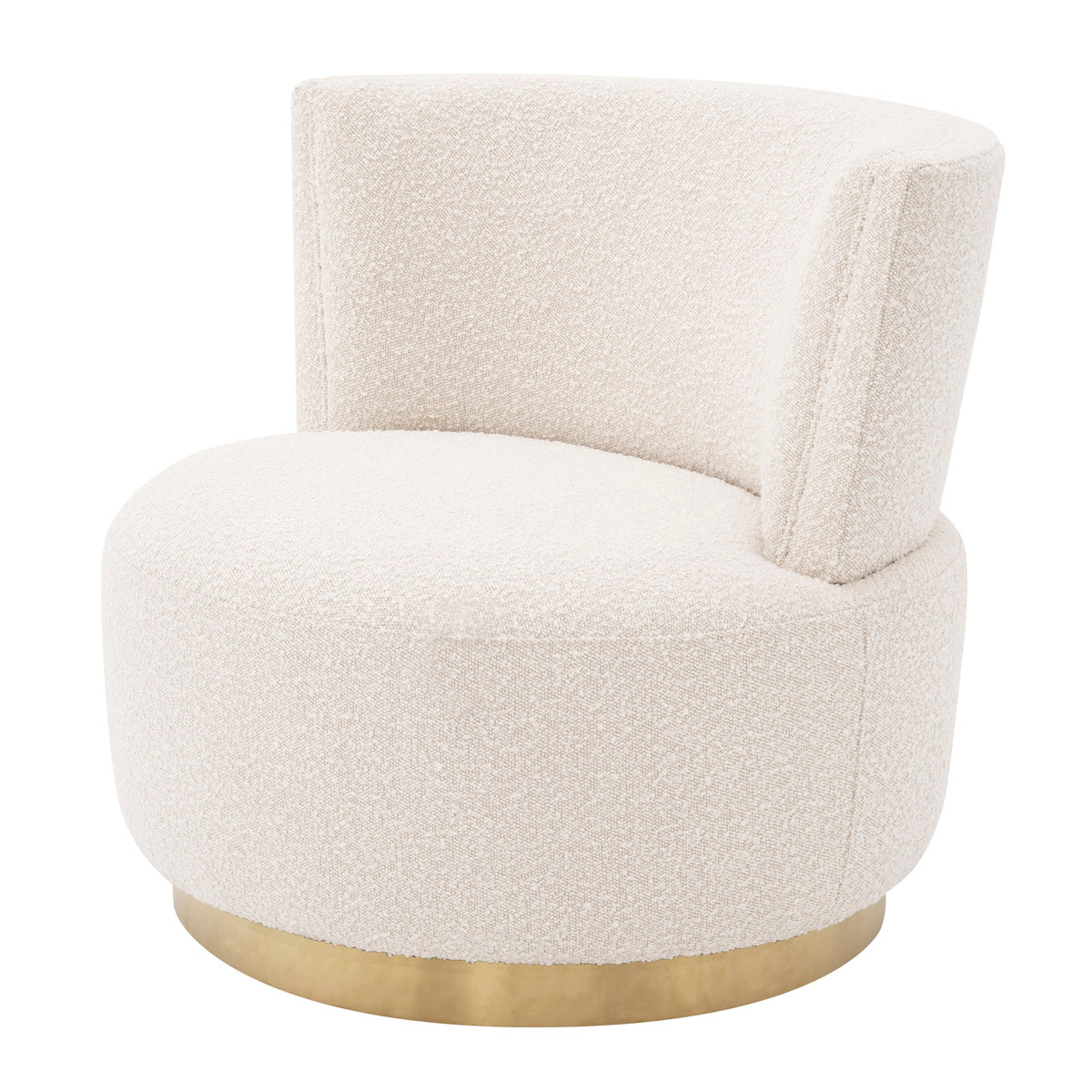 Swivel Chair Alonso bouclé cream