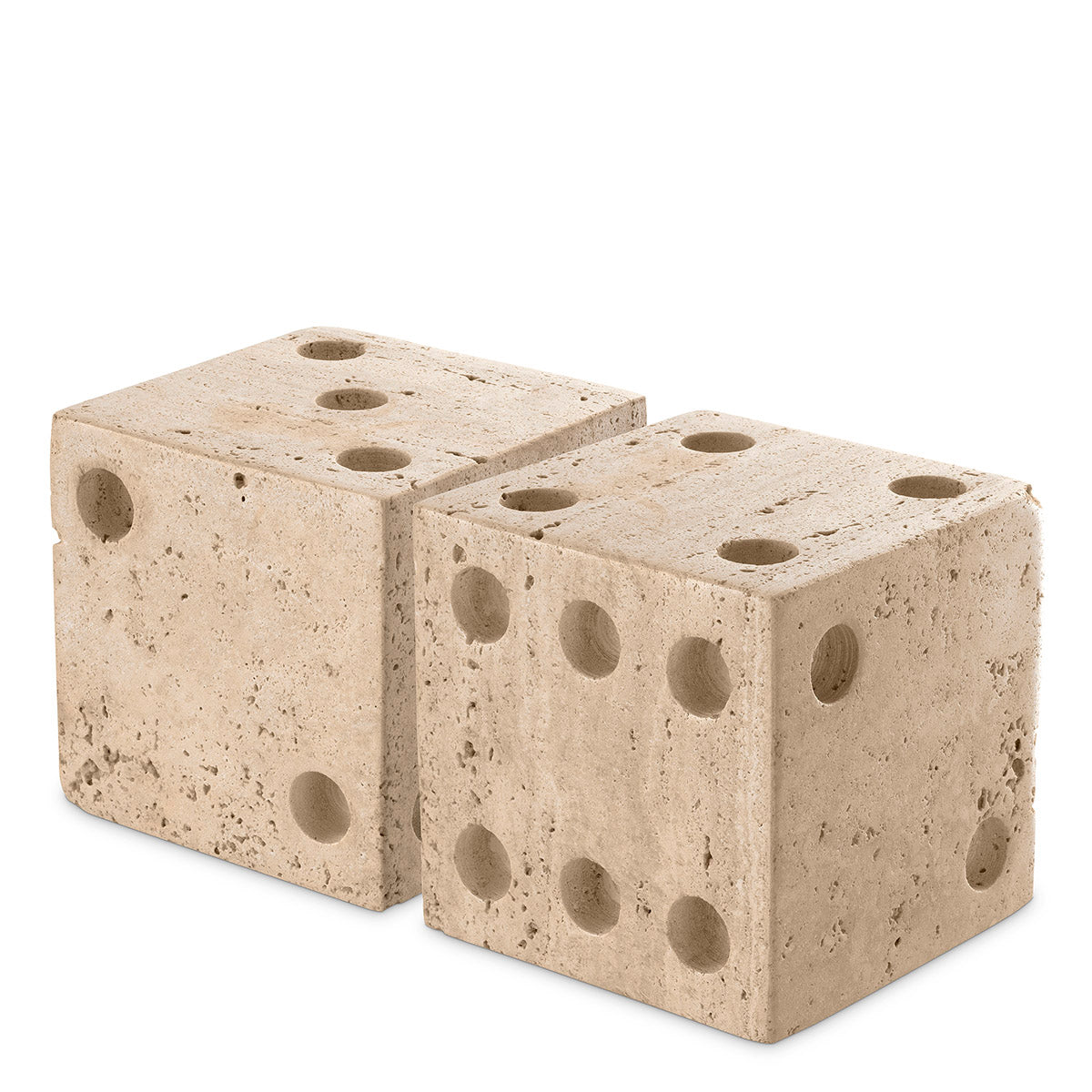 Desk Accessory Visa travertine set of 2