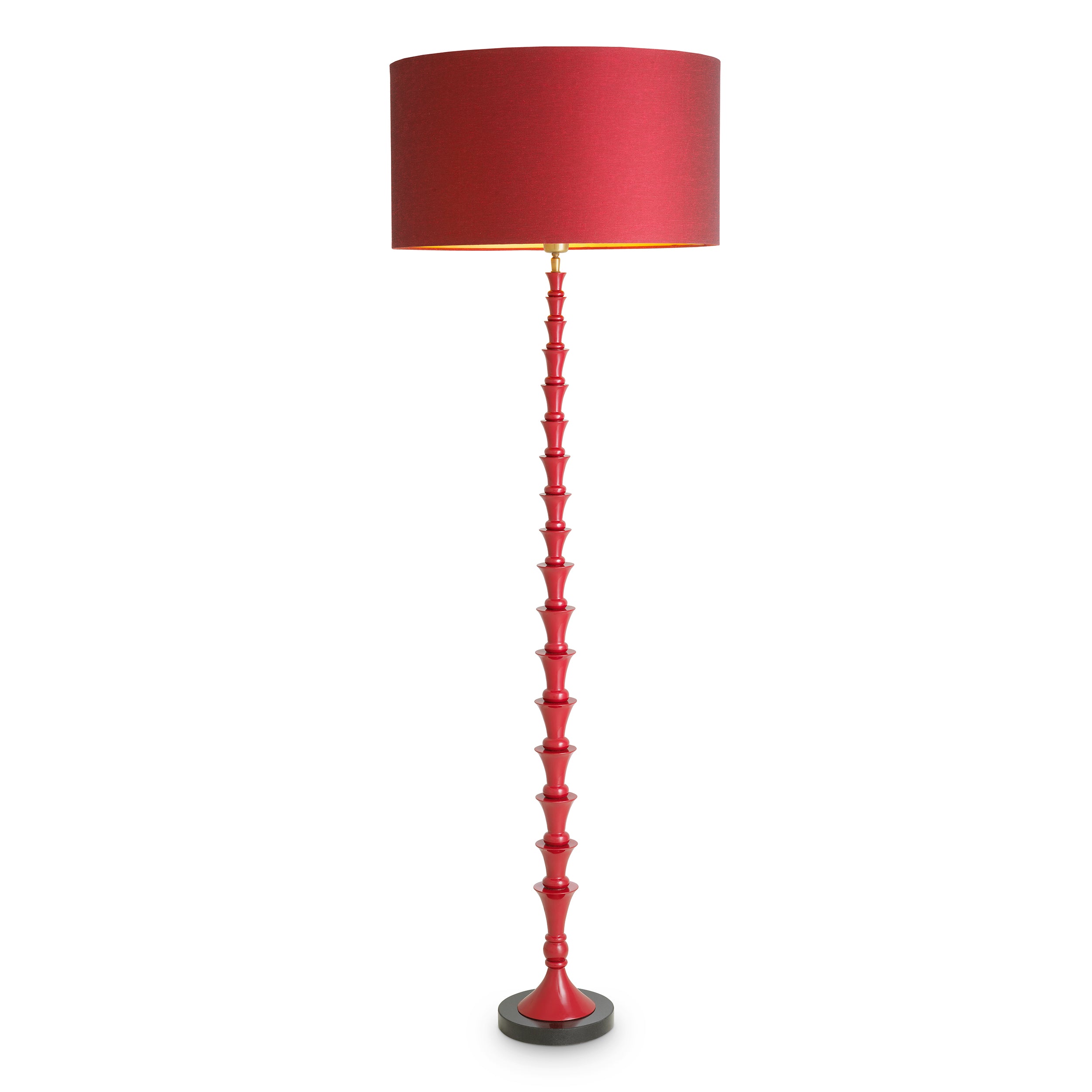 Floor Lamp Arabella bordeaux red finish incl shade