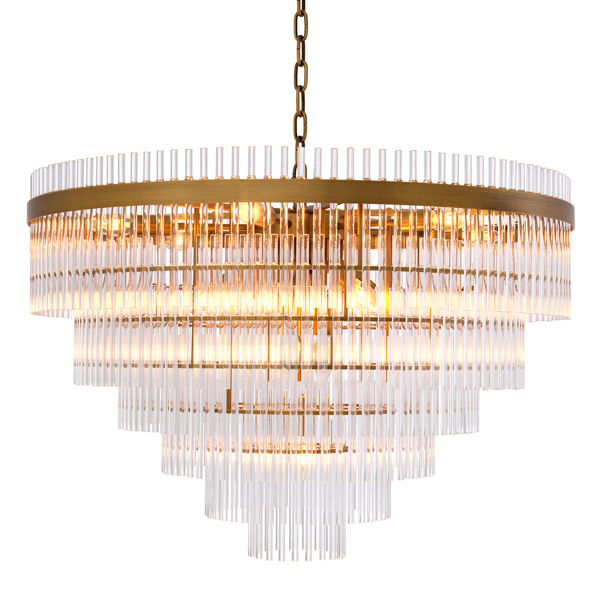 Chandelier East Single antique brass finish