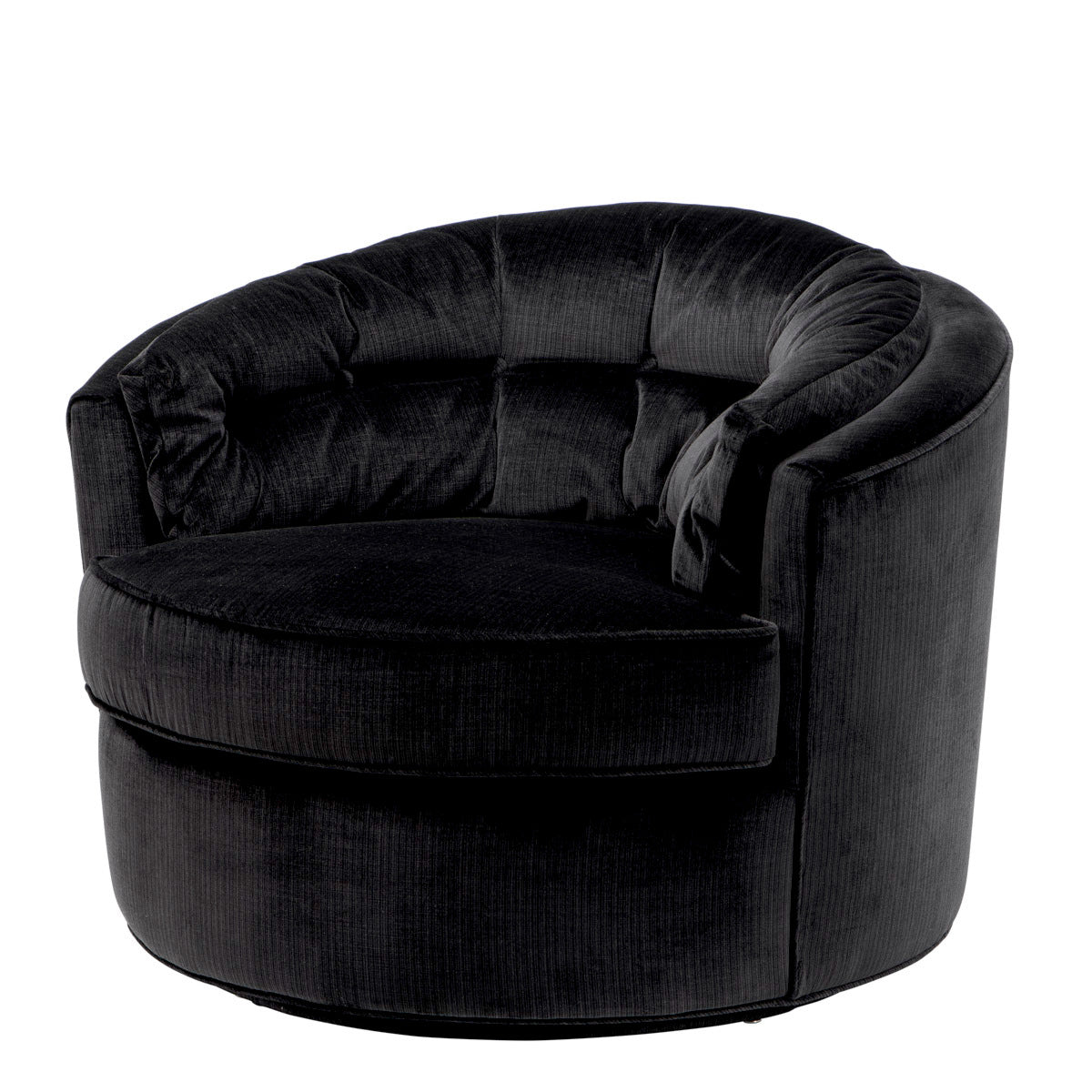 Black Velvet Swivel Chair Recla | Eichholtzmh.com