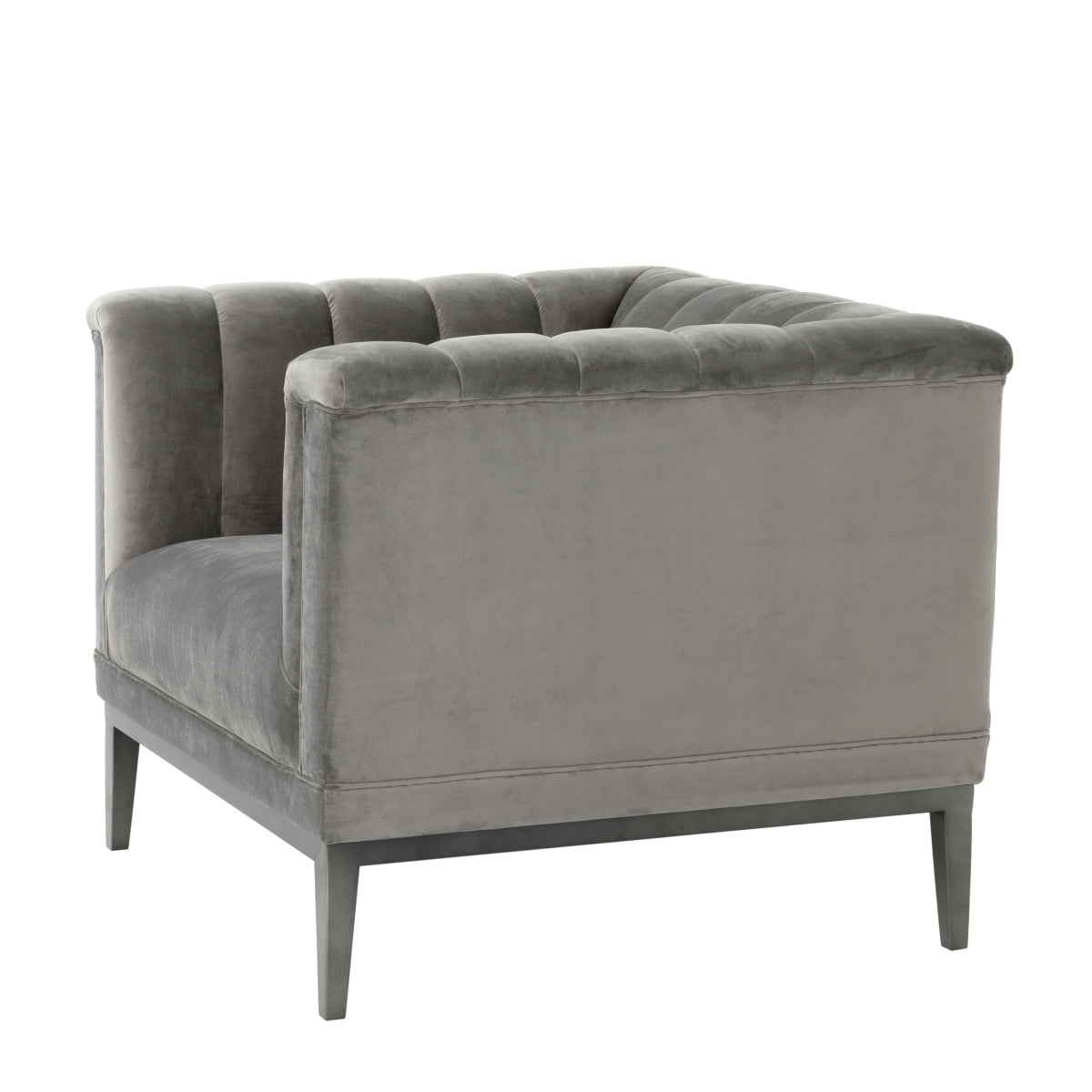 Gray Velvet Barrel Chair Raffles | Eichholtzmh.com