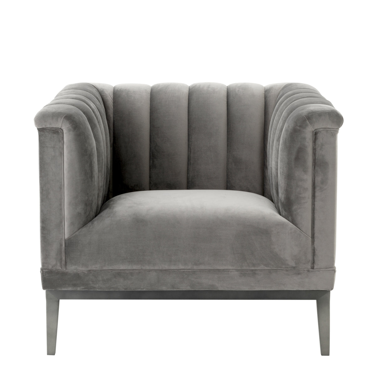 Gray Velvet Barrel Chair Raffles | Eichholtzmh.com