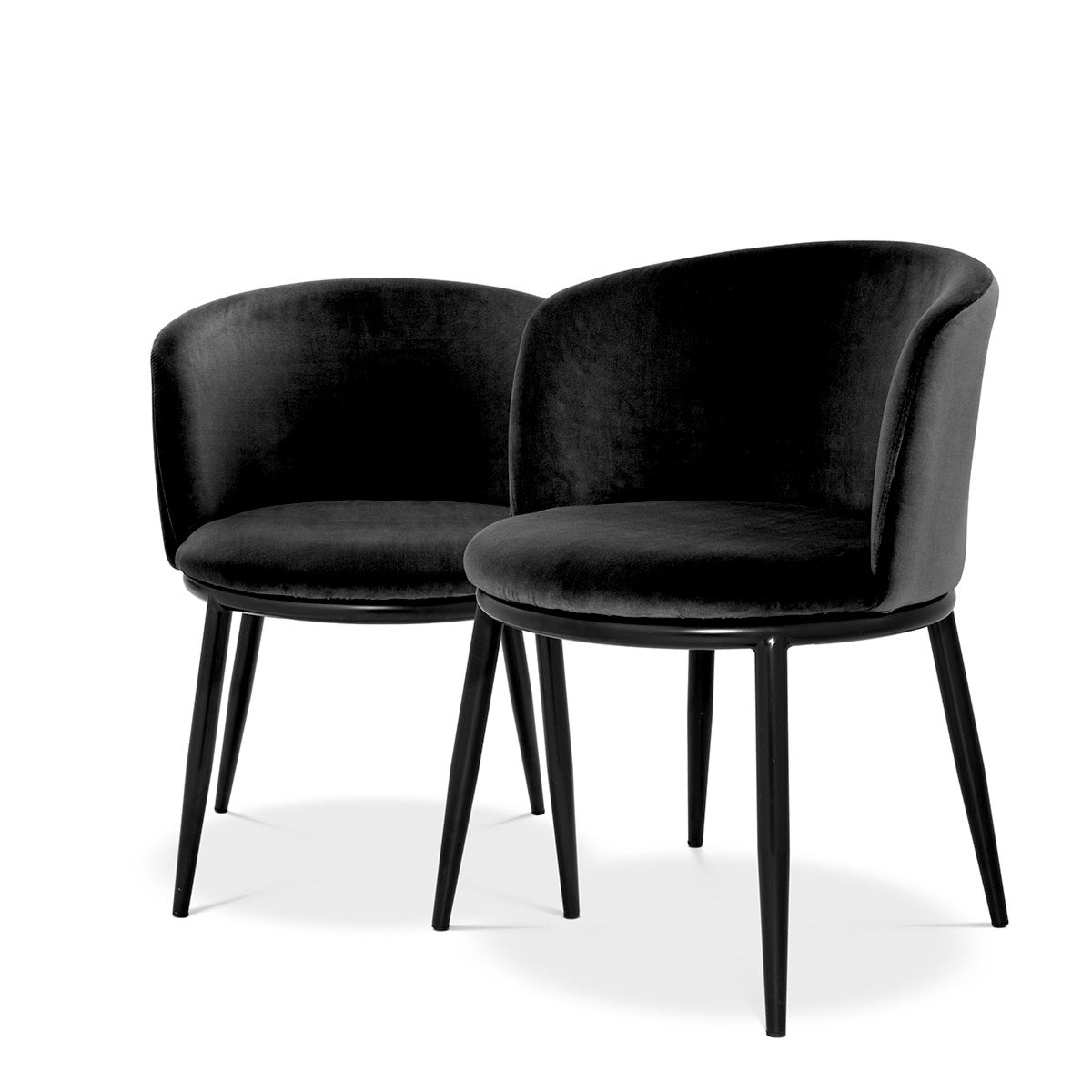 Black Minimalist Dining Chairs (2) Filmore