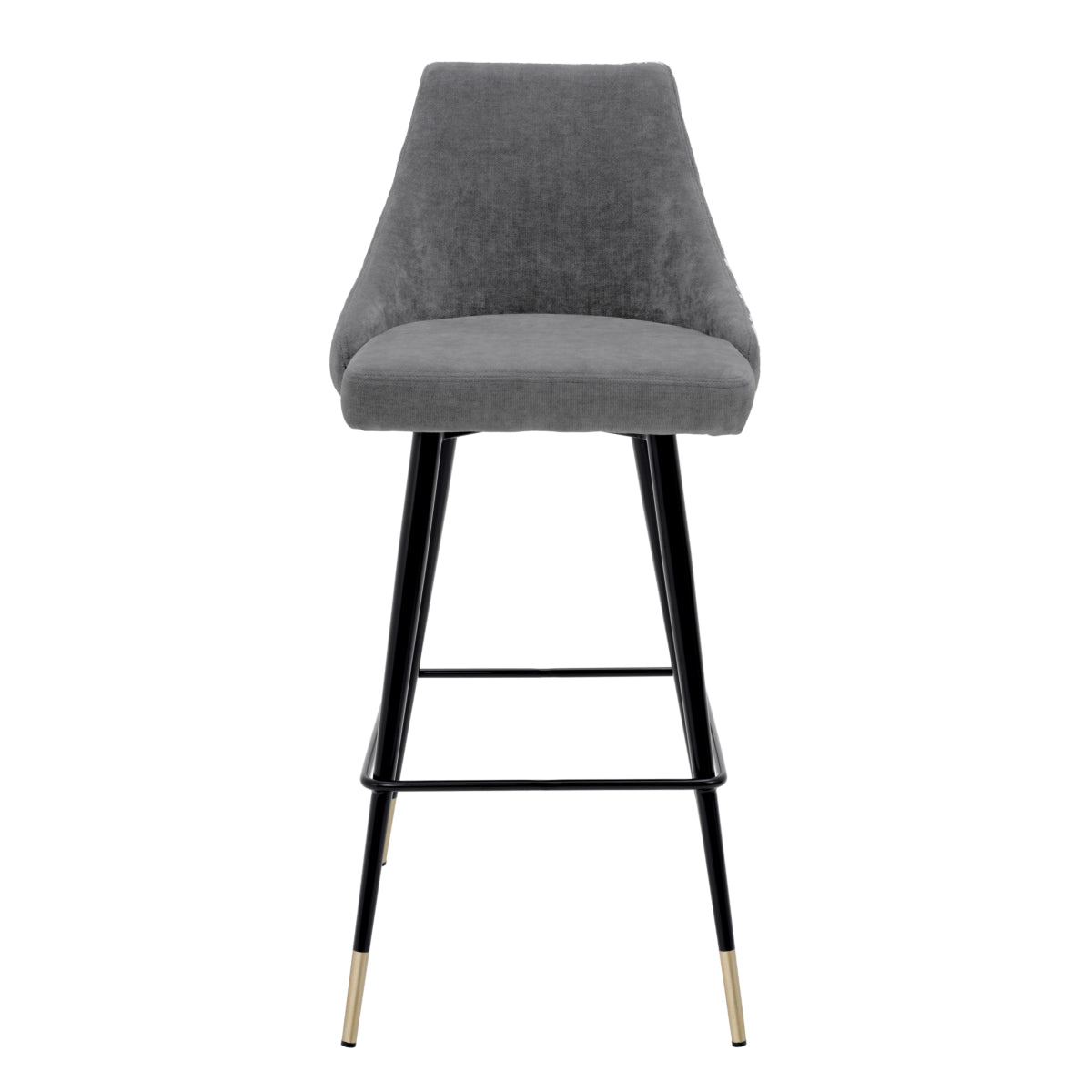 Buttoned Back Gray Bar Stool Cedro | Eichholtzmh.com