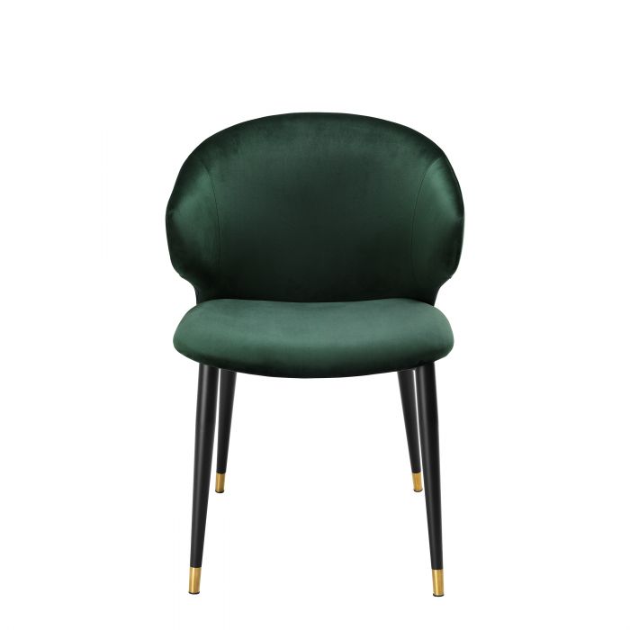 Dining Chair Volante with arm roche dark green velvet