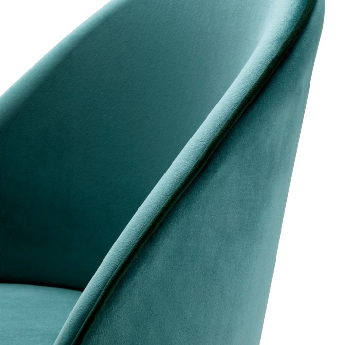 Dining Chair Cooper roche turquoise velvet set of 2
