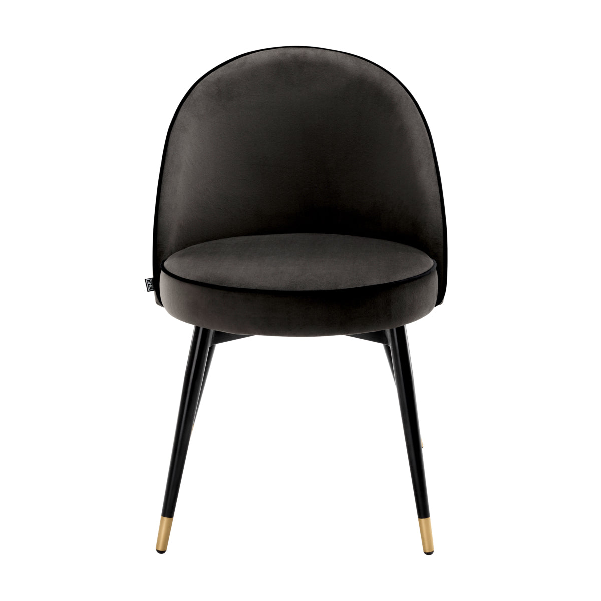 Dark Gray Velvet Dining Chairs (2) Cooper