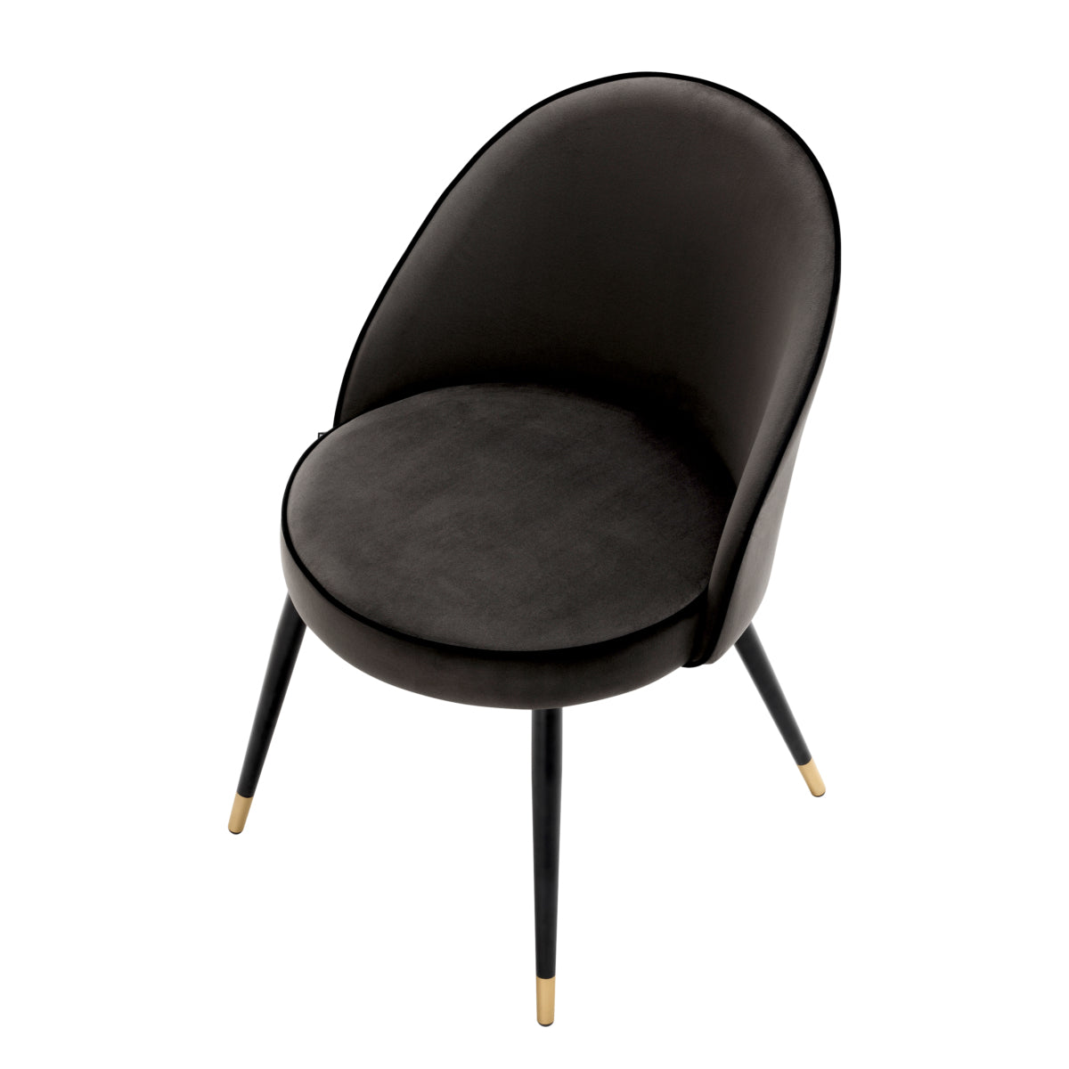 Dark Gray Velvet Dining Chairs (2) Cooper