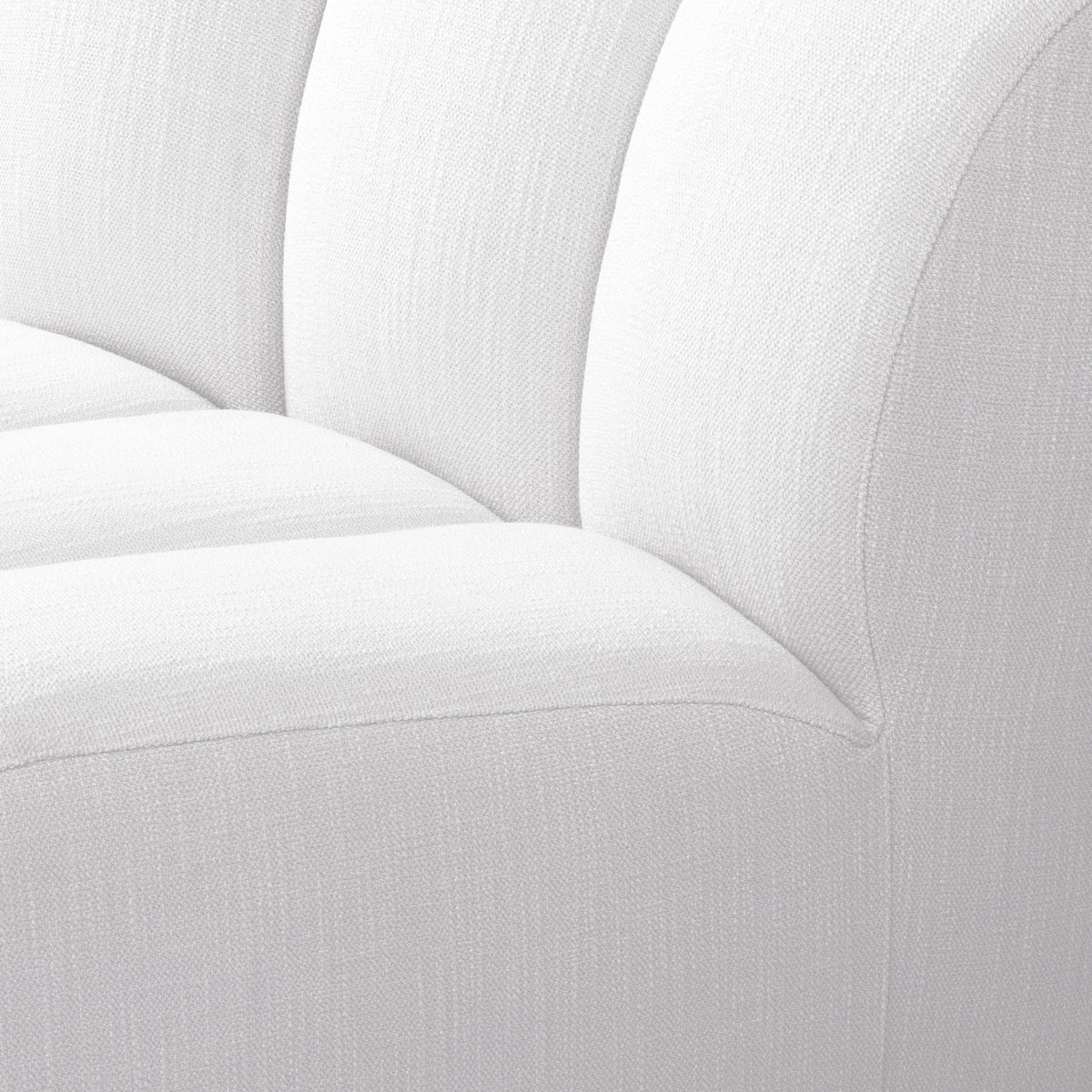 White Curved Modular Sofa Lando
