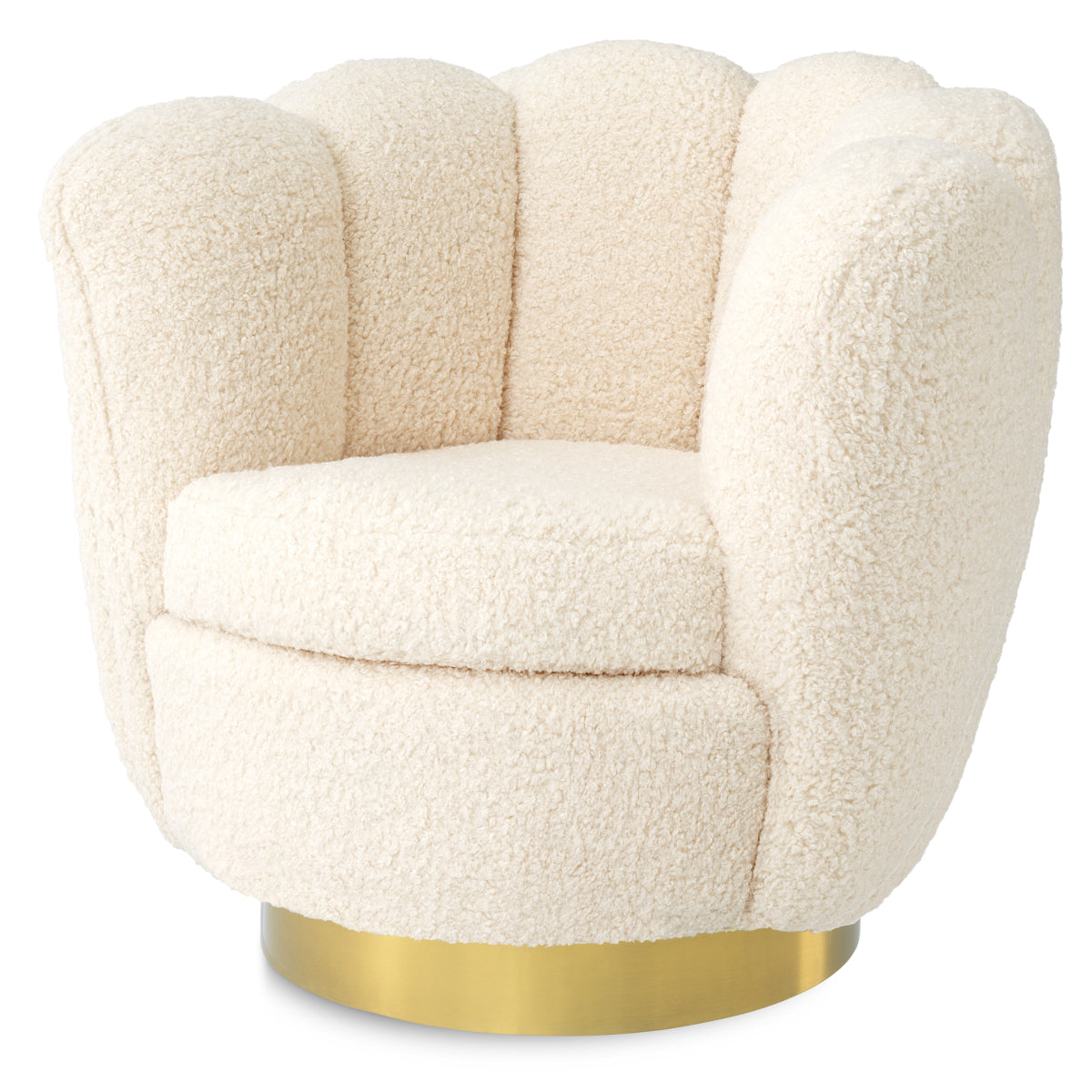 Cream Shell-Shaped Swivel Chair Mirage | Eichholtzmh.com
