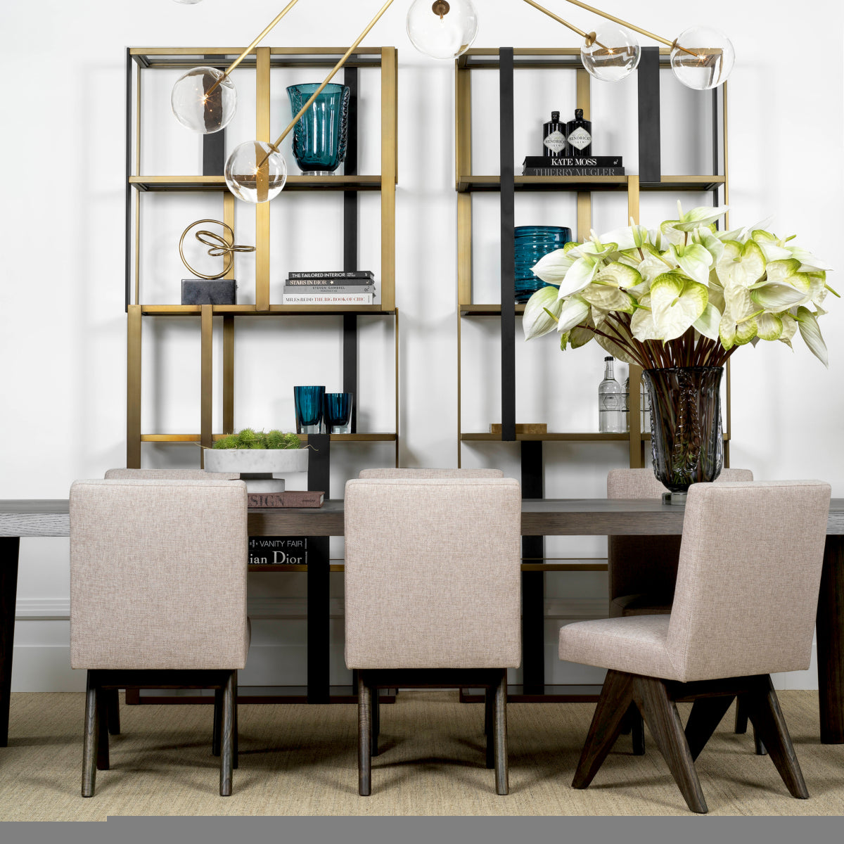 Beige V-Leg Dining Chair Erudit | Eichholtzmh.com