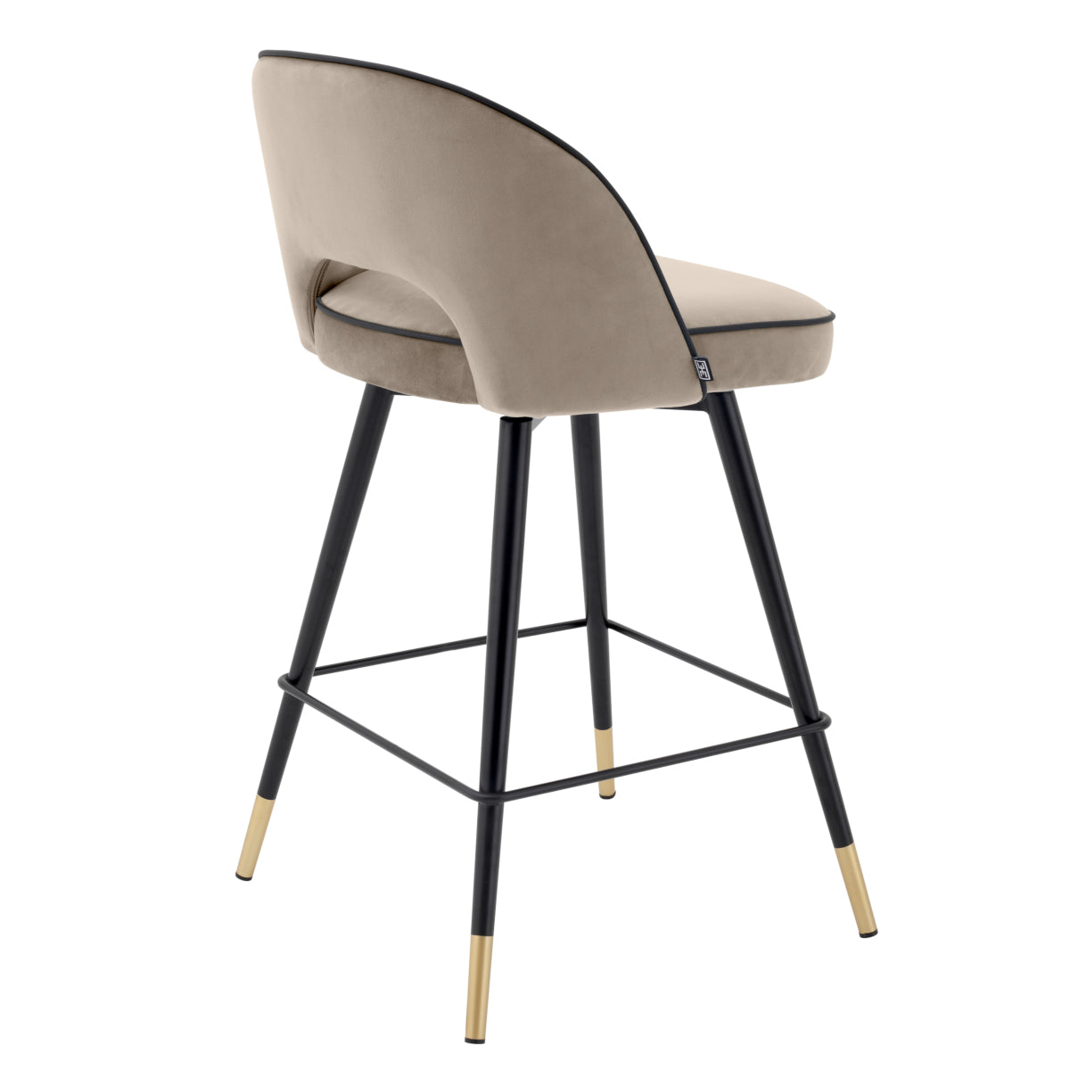 Gray Velvet Swivel Counter Stools (2) Cliff