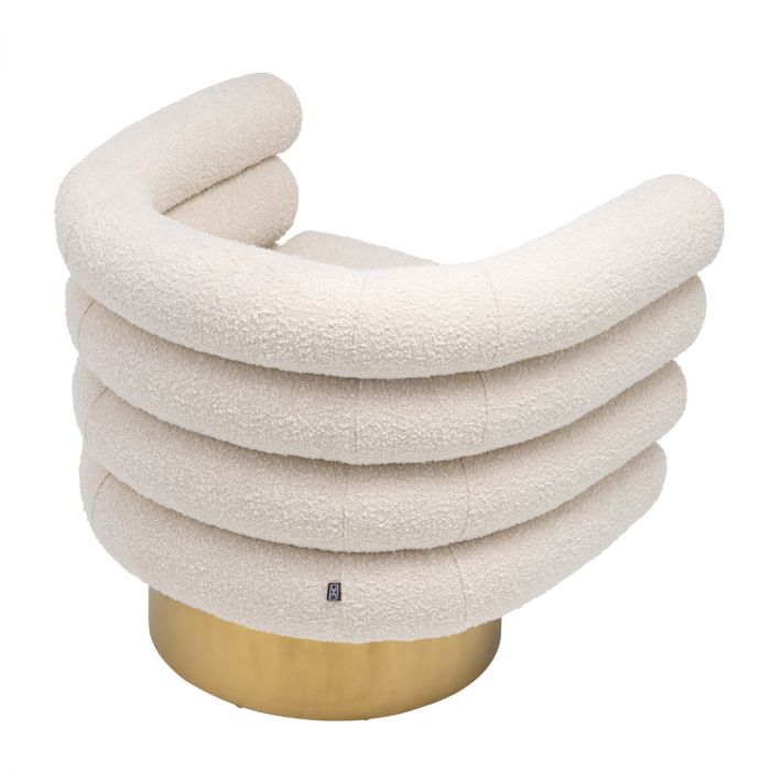 Swivel Chair Maguire bouclé cream