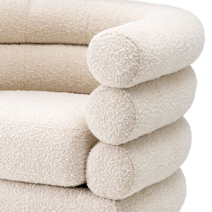 Swivel Chair Maguire bouclé cream