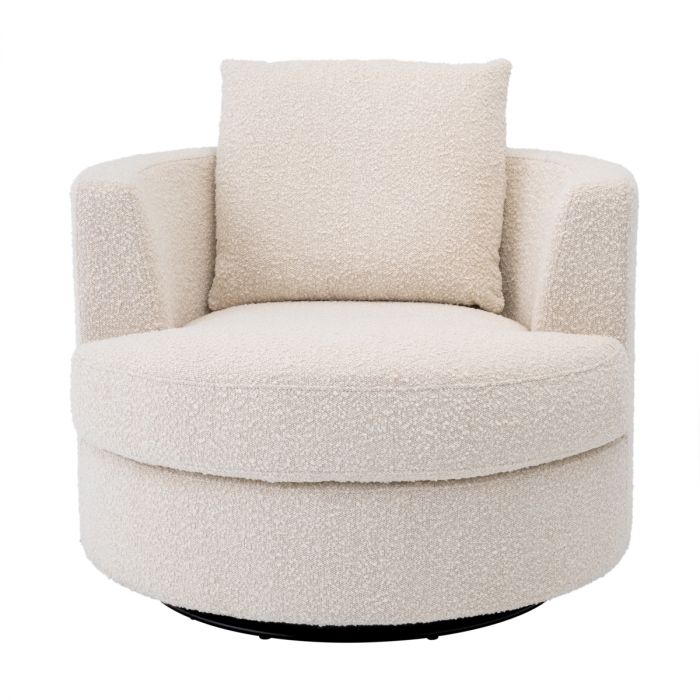Swivel Chair Felix bouclé cream
