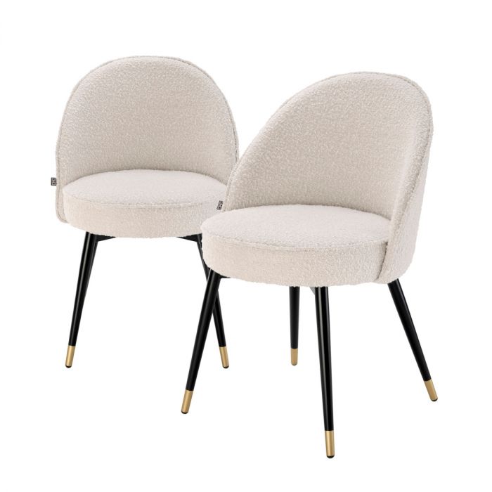 Dining Chair Cooper bouclé cream set of 2