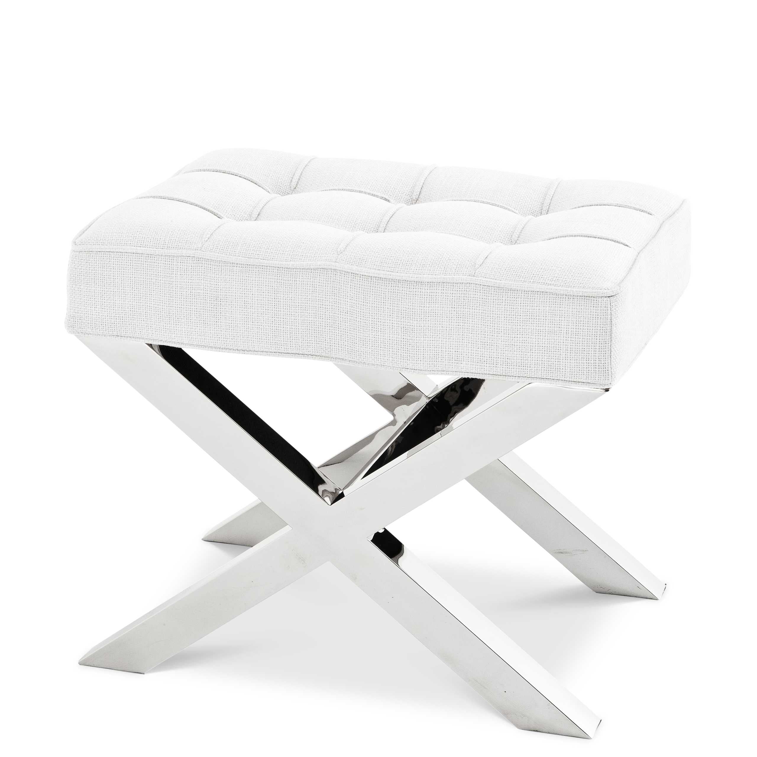 Off White X-Legged Stool Beekman | Eichholtzmh.com