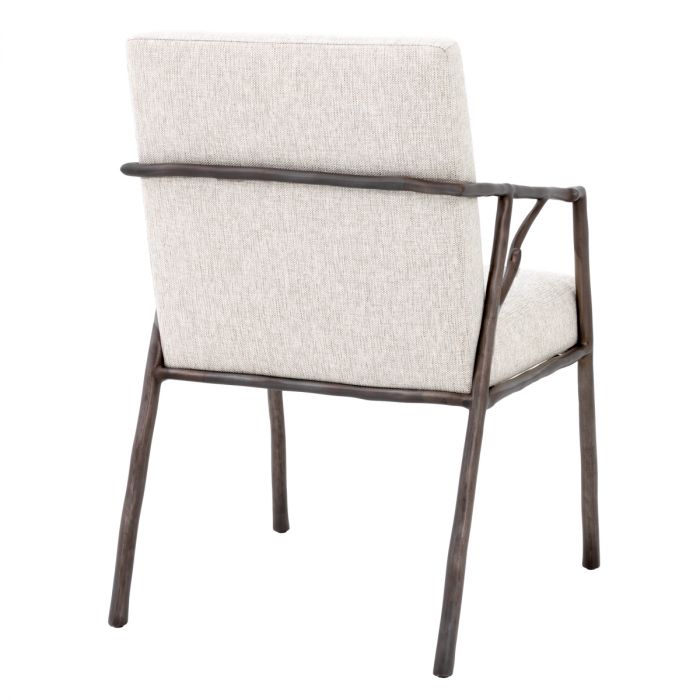 Dining Chair Antico medium bronze finish loki natu