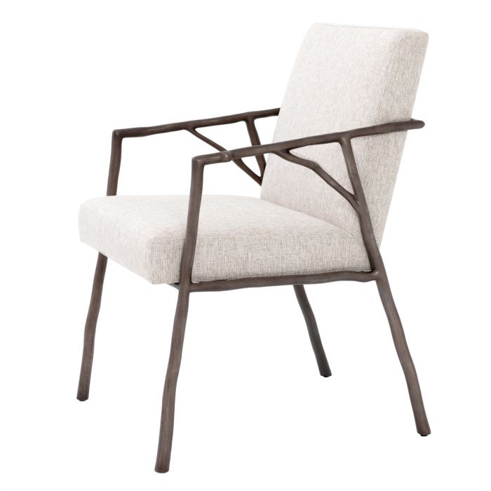 Dining Chair Antico medium bronze finish loki natu