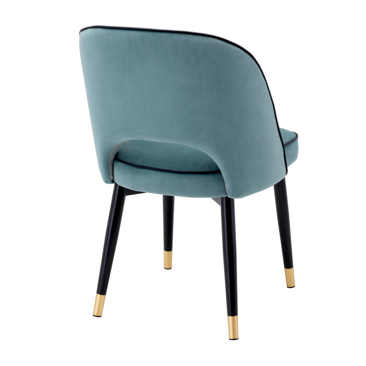 Blue Velvet Cut-Out Dining Chair (2) Cliff