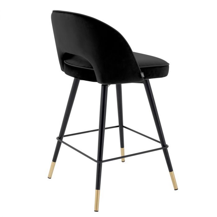 Counter Stool Cliff roche black velvet set of 2
