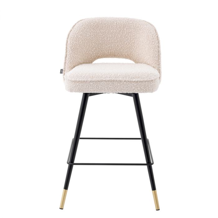 Counter Stool Cliff bouclé cream set of 2