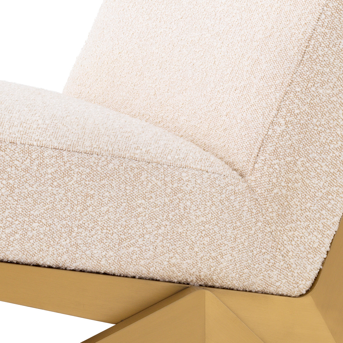 Cream Bouclé Lounge Chair Fico | Eichholtzmh.com