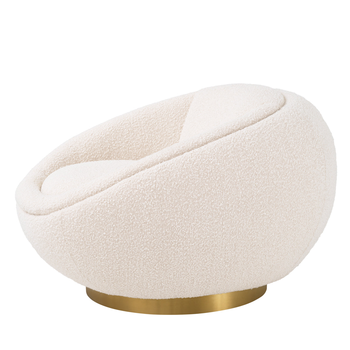 Round Bouclé Swivel Chair Bollinger | Eichholtzmh.com