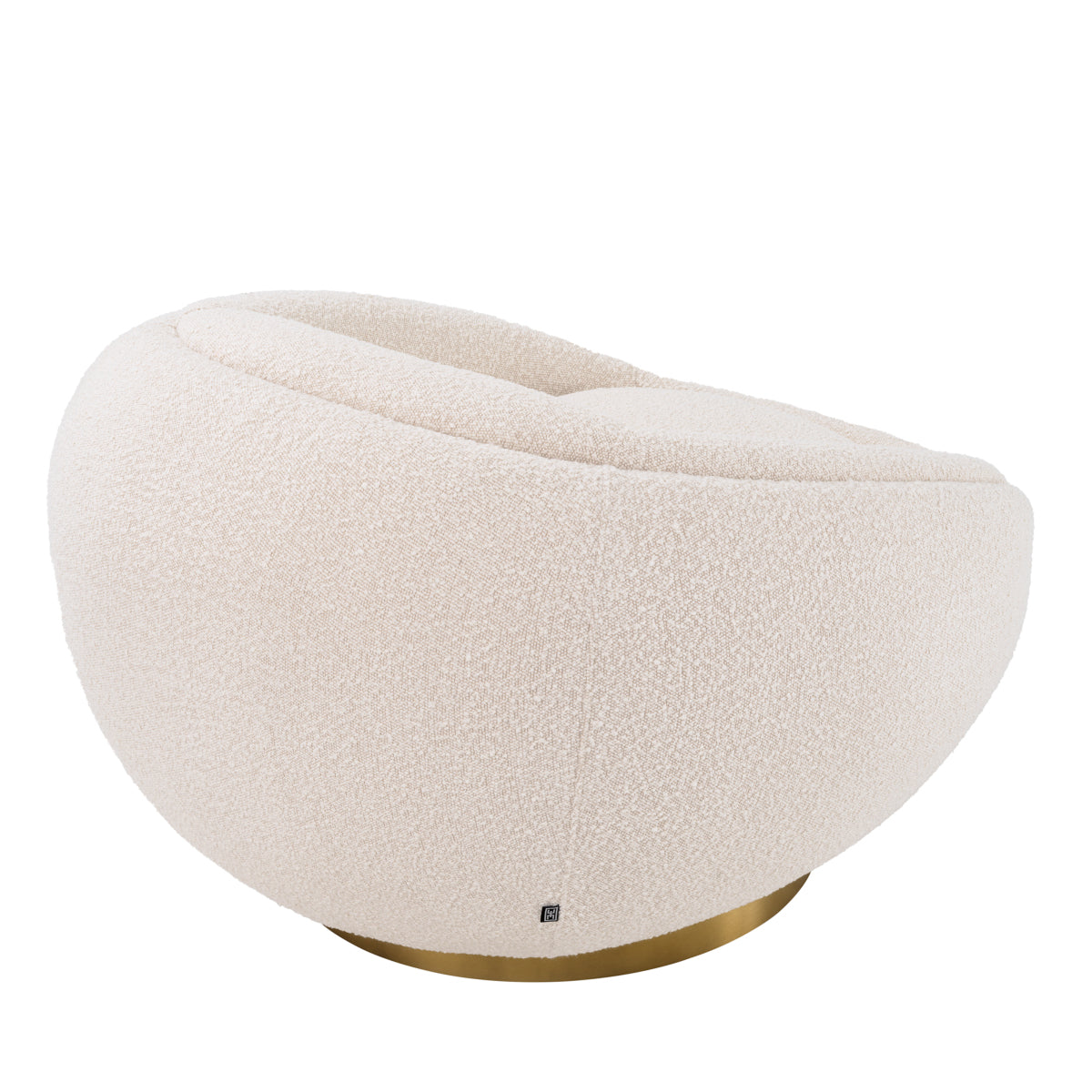 Round Bouclé Swivel Chair Bollinger | Eichholtzmh.com