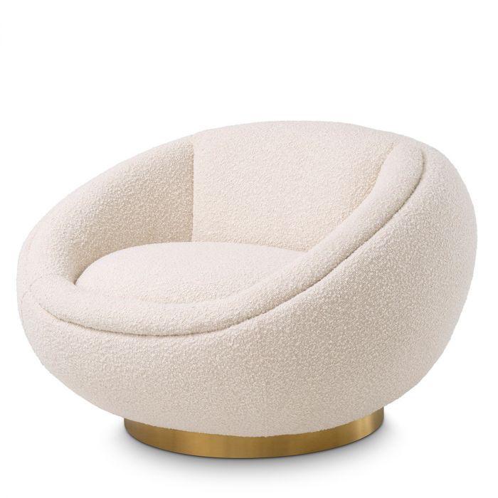 Swivel Chair Bollinger bouclé cream