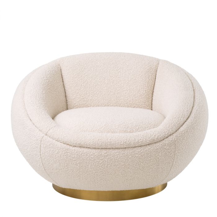 Swivel Chair Bollinger bouclé cream