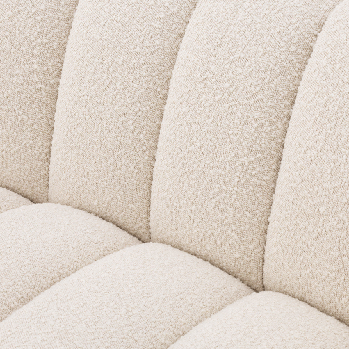 Cream Channeled Boucle Sofa S Kelly