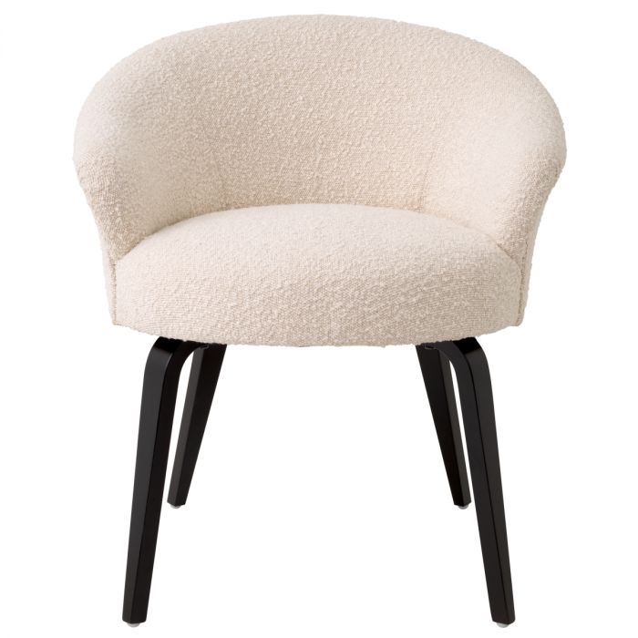 Dining Chair Moretti bouclé cream