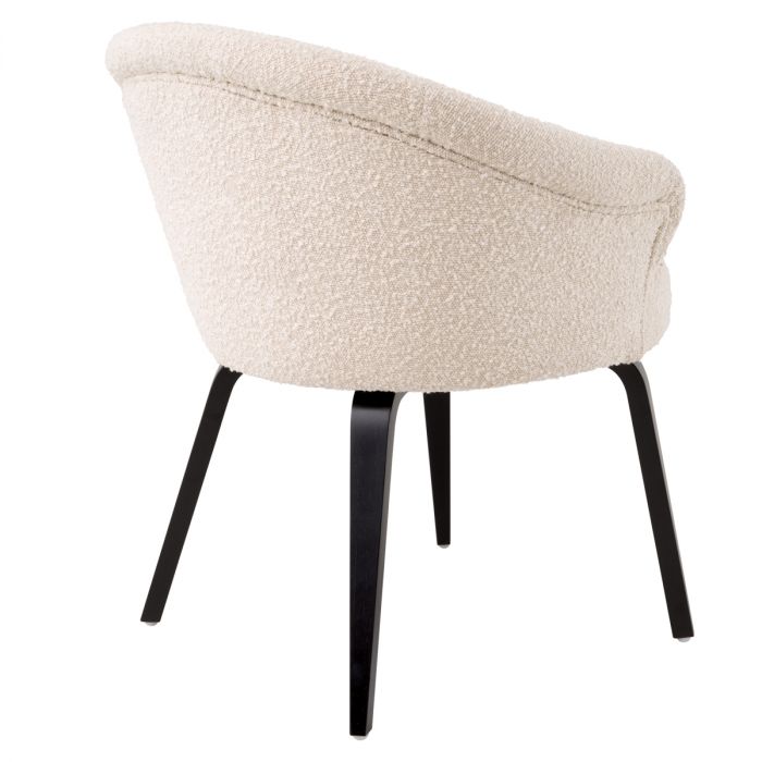Dining Chair Moretti bouclé cream