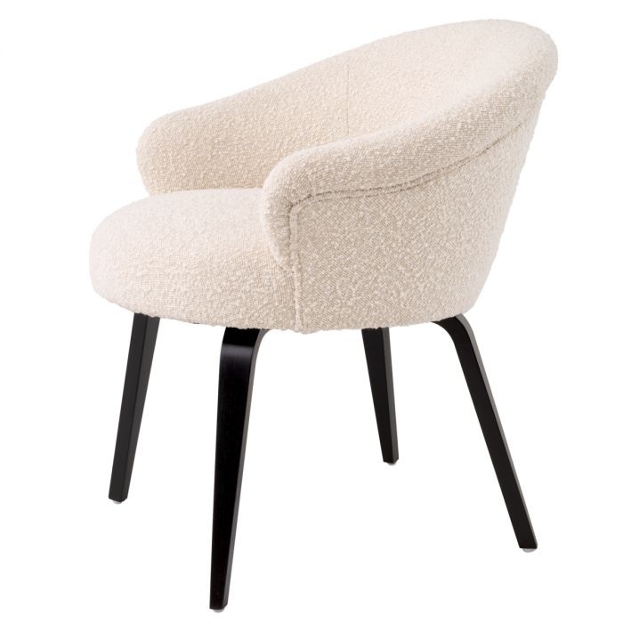 Dining Chair Moretti bouclé cream