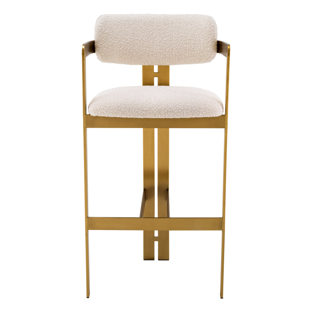 Gold Framed Bouclé Bar Stool Donato | Eichholtzmh.com